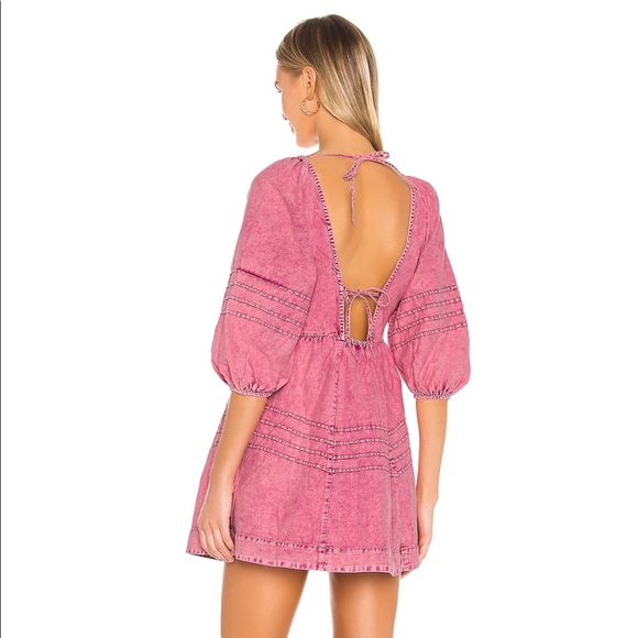 FREE PEOPLE Sweet Surrender Denim Minidress XL - Picture 4 of 12